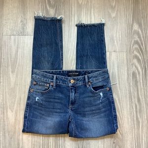 Lucky Brand Lolita crop distressed ripped jeans size 2